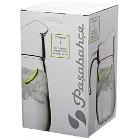 Кувшин прозрачный, объем 1370 мл, фактурное стекло, PASABAHCE "СИЛЬВАНА", фирменная подарочная упаковка, 43334