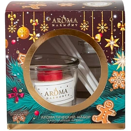 Набор ароматический КАШТАНОВЫЙ ПУДДИНГ свеча+диффузор  АН4049