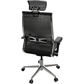 Кресло офисное МЕТТА "SAMURAI" S-3, с подголовником, сверхпрочная ткань-сетка, черное