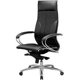 Кресло для руководителя Метта Samurai эргономичное чёрное (экокожа, алюминий)