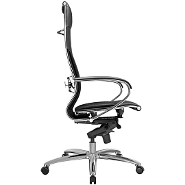 Кресло для руководителя Метта Samurai эргономичное чёрное (экокожа, алюминий)