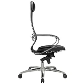 Кресло офисное МЕТТА "SAMURAI" SL-1, сверхпрочная ткань-сетка/экокожа, черное