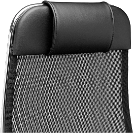 Кресло офисное МЕТТА "SAMURAI" SL-1, сверхпрочная ткань-сетка/экокожа, черное