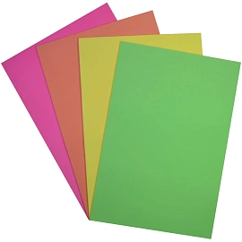 Фоамиран Hobby Time Флуоресцентные цвета А4 4 листа 4 цвета