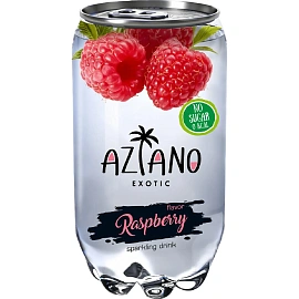 Напиток Aziano Raspberry газированный, ж/б, 0,350л