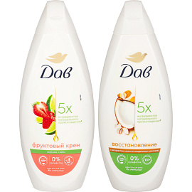 Подарочный набор Дав Фруктовое настроение женский 2 геля для душа