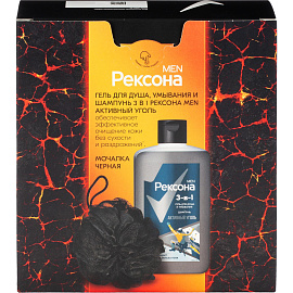 Подарочный набор Рексона мужской гель для душа-шампунь и мочалка