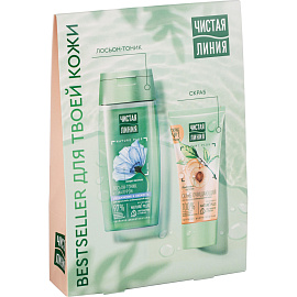 Подарочный набор Чистая линия Bestseller женский лосьен-тоник и скраб