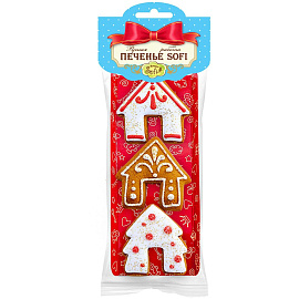 Печенье Медовое новогоднее Пекарня Sofi, (3штx15г), 45г