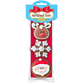 Печенье Медовое новогоднее Пекарня Sofi, (3штx15г), 45г