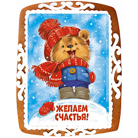 Пряник Пекарня Софи Фотопечать новогодняя имбирно-медовый 130 г