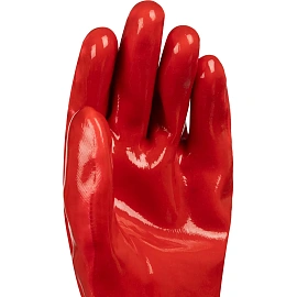 Перчатки DELTA PLUS PVC733510 ПВХ КЩС цв.красный р.10