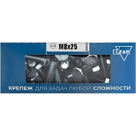 Болт DIN933 с шестигр. головкой оцинк.М8х25 (40шт/уп) Zitar (105208)