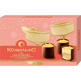 Конфеты шоколадные Комильфо Беллини со вкусом шампанского и с персиком 116 г