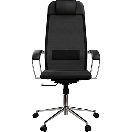 Кресло для руководителя Ergolife Set 12 чёрное (сетка, металл)