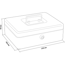 Денежный ящик Cactus CS-CB-003 90x250x180 графитовый