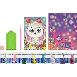 Мозаика алмазная 10x15 зайка, набор МУЛЬТИ АРТ AM10X15-113779