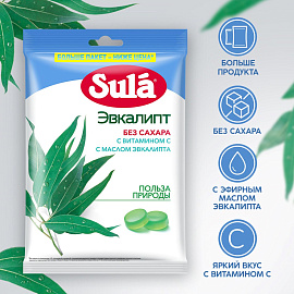 Леденцы Зула Эвкалипт пакет 249г
