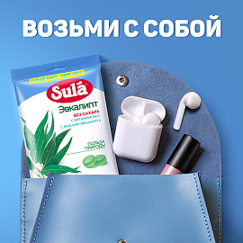 Леденцы Зула Эвкалипт пакет 249г