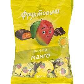 Конфеты Манго Фруктовичи в темной шоколадной глазури, 500г ОС619