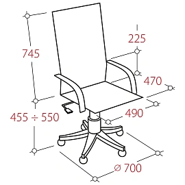 Кресло для руководителя Бюрократ CH-610SL чёрное (ткань, металл)