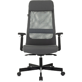 Кресло для руководителя Бюрократ T-995 серое (сетка/ткань, металл)