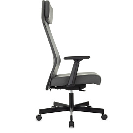 Кресло для руководителя Бюрократ T-995 серое (сетка/ткань, металл)