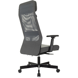 Кресло для руководителя Бюрократ T-995 серое (сетка/ткань, металл)