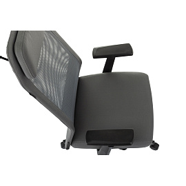 Кресло для руководителя Бюрократ T-995 серое (сетка/ткань, металл)