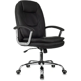 Кресло VB_Бюрократ CH-868SL черный экокожа крестов. металл хром