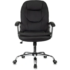 Кресло VB_Бюрократ CH-868SL черный экокожа крестов. металл хром