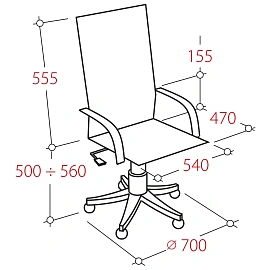 Кресло VB_Бюрократ CH-868SL черный экокожа крестов. металл хром