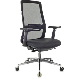 Кресло для руководителя Бюрократ MC-915 чёрное (сетка/ткань, аллюминий)