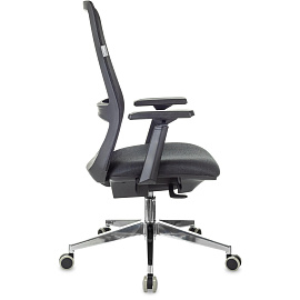 Кресло для руководителя Бюрократ MC-915 чёрное (сетка/ткань, аллюминий)