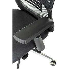 Кресло для руководителя Бюрократ MC-915 чёрное (сетка/ткань, аллюминий)