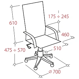 Кресло для руководителя Бюрократ MC-915 чёрное (сетка/ткань, аллюминий)