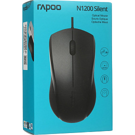 Мышь компьютерная RAPOO проводная N1200, цвет - черный