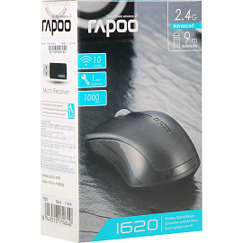 Мышь беспроводная Rapoo 1620 чёрная
