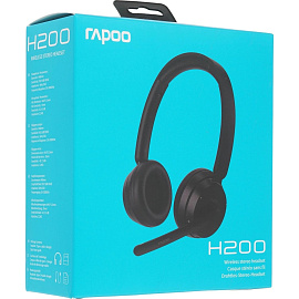 Гарнитура RAPOO беспроводная H200-BL, цвет - черный