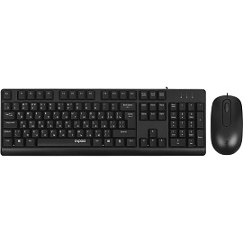 Комплект проводной клавиатура и мышь Rapoo X130PRO