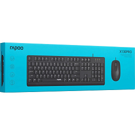 Комплект проводной клавиатура и мышь Rapoo X130PRO