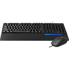 Набор клавиатура+мышь RAPOO проводная NX2000, цвет - черный