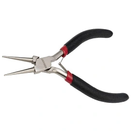 Круглогубцы Мини 120мм никел., авторазжим, обливные рукоятки REXANT 12-4606