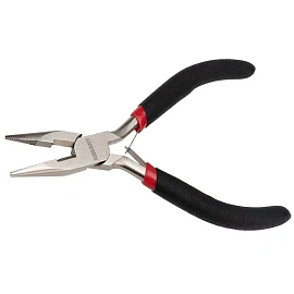 Тонкогубцы мини 120мм никелированные, авторазжим, облив рук. REXANT 12-4604