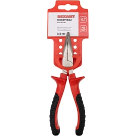 Тонкогубцы изогнутые 160мм никел., двухкомпонентные рукоятки REXANT 12-4620