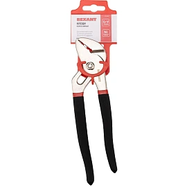 Клещи переставные 200мм никелированные, обливные рукоятки REXANT 12-4634