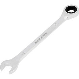 Ключ комбинированный трещоточный 13мм, CrV, зеркальн. хром REXANT 12-5808-1
