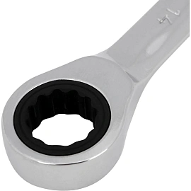 Ключ комбинированный трещоточный 14мм, CrV, зеркальн. хром REXANT 12-5809-1