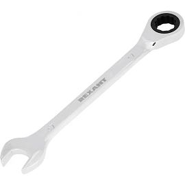 Ключ комбинированный трещоточный 17мм, CrV, зеркальн. хром REXANT 12-5812-1