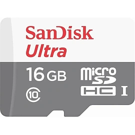 Карта памяти SanDisk microSD 16GB microSDHC Class 10 Ultra 80MB/s